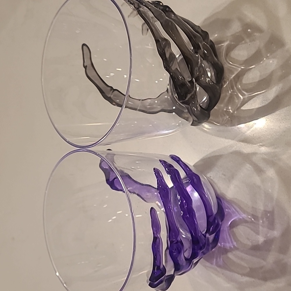 Free With Purchase Skeleton Skull plastic cups.